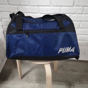 Puma Navy & Black Zippered Top Closure Carry On Bag or Gym Bag